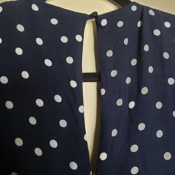 Zara Trafaluc| Navy Blue Polka Dot Romper - Picture 9 of 11